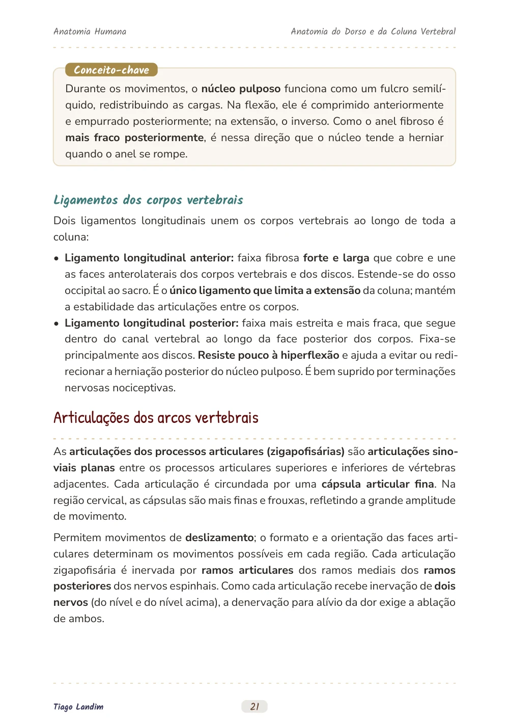Anatomia do Dorso e da Coluna Vertebral