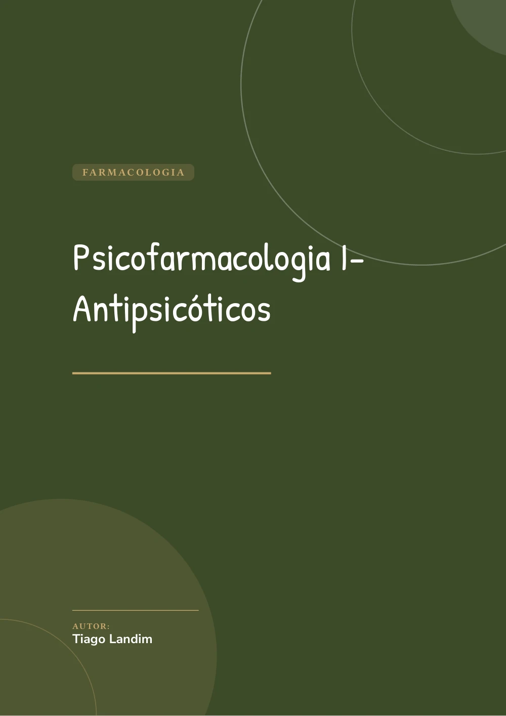 Capa de Psicofarmacologia I: Antipsicóticos
