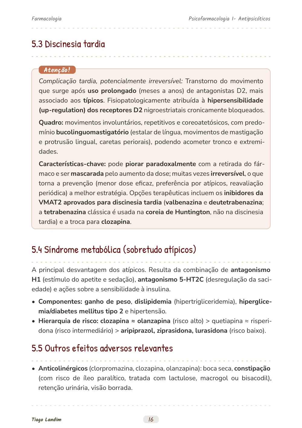 Psicofarmacologia I: Antipsicóticos