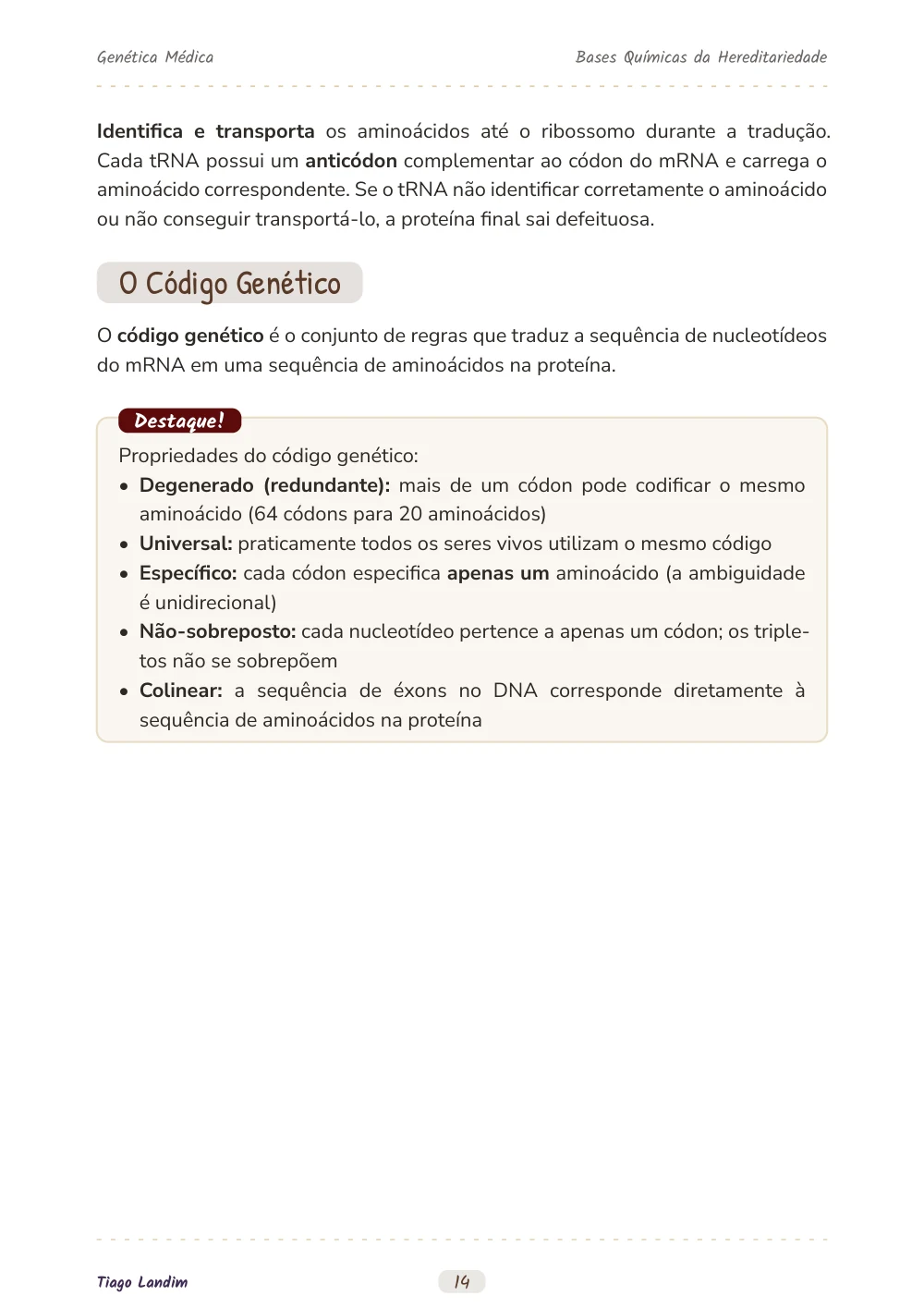 Bases Químicas da Hereditariedade