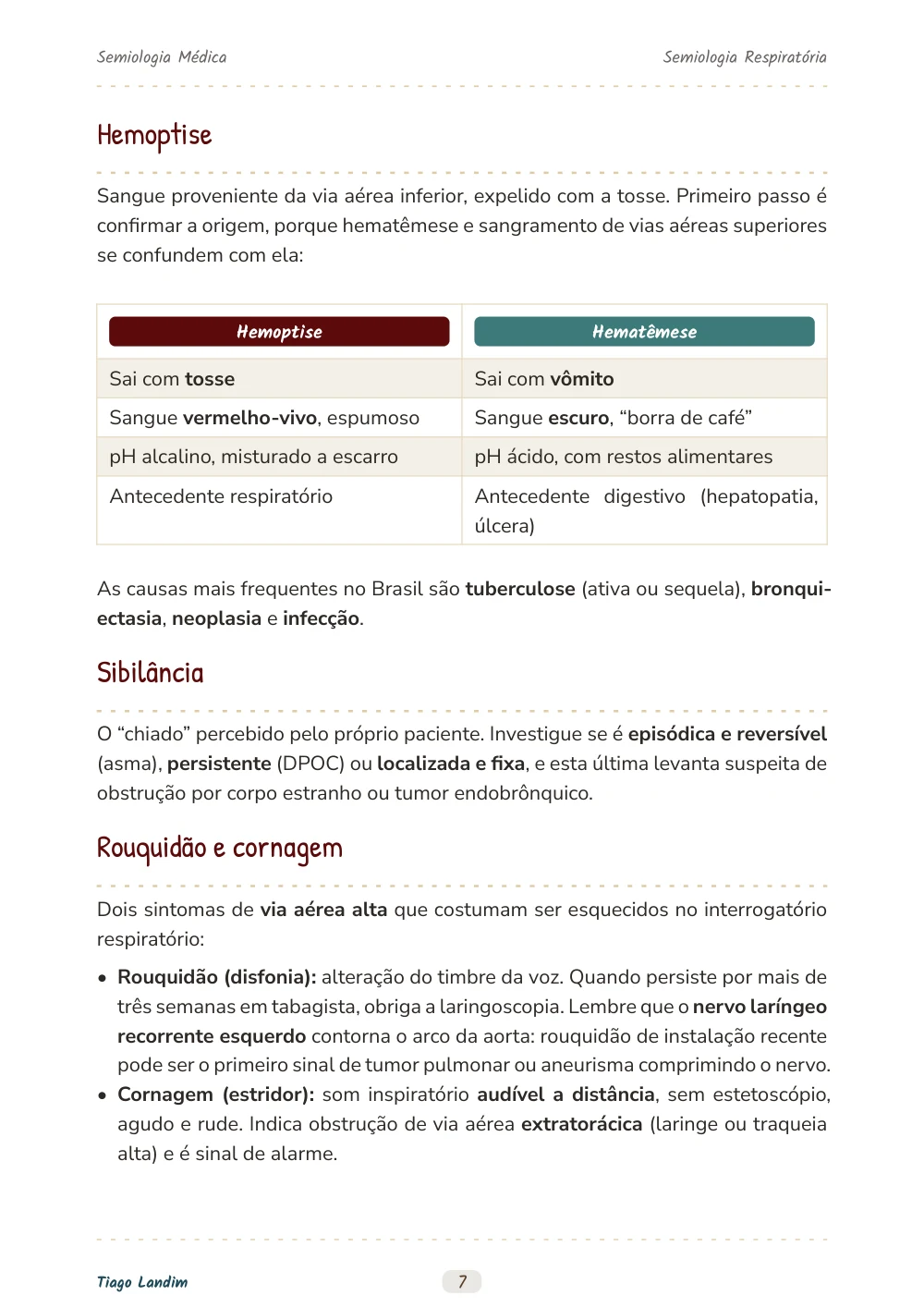 Semiologia Respiratória