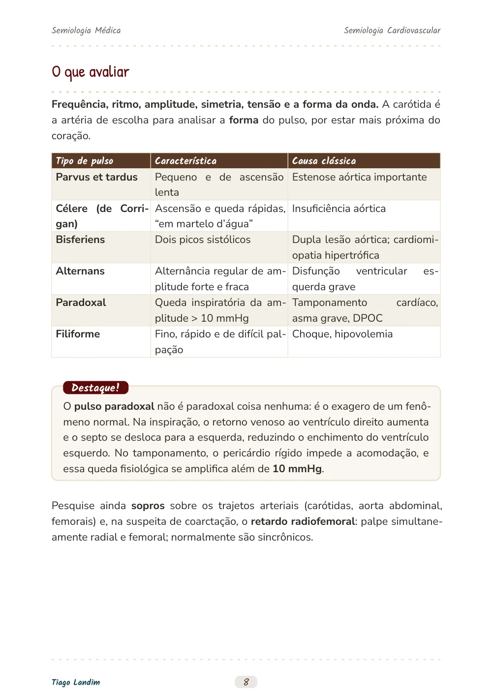 Semiologia Cardiovascular